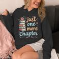 Just One More Chapter Book Reading Floral Teacher Book Lover Unisex Hoodie, funny design