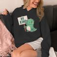 Be Kind Teacher Anti-Bullying Dino Kindness Women Men Boys Unisex Hoodie, funny design