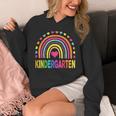 Kindergarten Rainbow Girls Boys Teacher Team Kinder Squad Unisex Hoodie, funny design