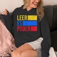 Leer Es Poder Colombian Spanish Teacher Maestra Colombia Unisex Hoodie, funny design