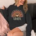 Leopard Rainbow Thankful Thanksgiving Teacher Women Kids Unisex Hoodie, funny design Leopard Rainbow Thankful Thanksgiving Teacher Women Kids Unisex Hoodie, funny design