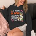 Llama Learning Teachers Students Alpaca Lover Back To School Unisex Hoodie, funny design