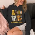 LOVE Pre-K Pumpkin Teacher Student Halloween Costume Unisex Hoodie, funny design LOVE Pre-K Pumpkin Teacher Student Halloween Costume Unisex Hoodie, funny design