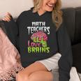 Math Teachers Love Brains Zombie Teacher School Halloween Unisex Hoodie, funny design