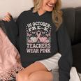 In October Pre-K Teachers Wear Pink Ribbon Breast Cancer Unisex Hoodie, funny design