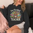 One Thankful Teacher Cute Thanksgiving Turkey School Unisex Hoodie, funny design