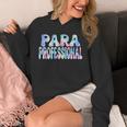 Paraprofessional Groovy Back To School Cute Teachers Women Unisex Hoodie, funny design