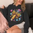 Pencil Leopard Coquette Bow Teacher Life Back To School Unisex Hoodie, funny design