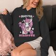 Pink Unicorn Spanish Teacher Regalos Para Bilingue Teacher Unisex Hoodie, funny design
