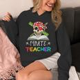 Pirate Teacher Halloween Skull Adult Unisex Hoodie, funny design
