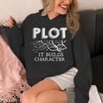 Plot It Builds Character Book Reading Teacher Unisex Hoodie, funny design Plot It Builds Character Book Reading Teacher Unisex Hoodie, funny design