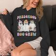 Preschool Boo Crew Groovy Halloween Floral Ghost Teacher Men Women Kids Unisex Hoodie, Groovy Teacher Gifts, funny design