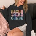 Retro Aloha Third Grade Teacher Summer Vacation Beach Hawaii Unisex Hoodie, funny design Retro Aloha Third Grade Teacher Summer Vacation Beach Hawaii Unisex Hoodie, funny design