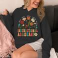 Retro Instructional Assistant Wildflowers Teacher Aide Unisex Hoodie, funny design