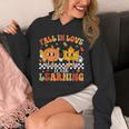 Retro Pumpkin Fall In Love With Learning Autumn Teacher Unisex Hoodie, funny design Retro Pumpkin Fall In Love With Learning Autumn Teacher Unisex Hoodie, funny design