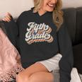 Retro Sunset Fifth Grade Teacher & Student Back To School Unisex Hoodie, funny design