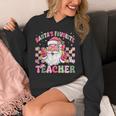 Santa's Favorite Teacher Groovy Christmas Teacher Boys Girls Unisex Hoodie, Groovy Teacher Gifts, funny design