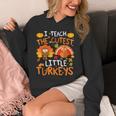 School Thankful I Teach The Cutest Little Turkeys Thanksgiving Teacher Unisex Hoodie, funny design