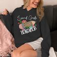 Second Grade Teacher Leopard Pencil 2nd Grade Women Teacher Unisex Hoodie, 2nd Grade Teacher Gifts, funny design