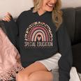 Special Education Shirt Teacher SPED Leopard Boho Rainbow Unisex Hoodie, funny design Special Education Shirt Teacher SPED Leopard Boho Rainbow Unisex Hoodie, funny design