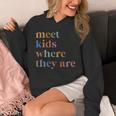 SPED Teacher SLP Meet Kids Where They Are Special Education Unisex Hoodie, funny design SPED Teacher SLP Meet Kids Where They Are Special Education Unisex Hoodie, funny design
