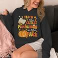I Teach The Coolest Pumpkins In The Patch Teacher Halloween Unisex Hoodie, funny design