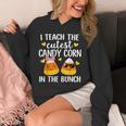 I Teach The Cutest Candy Corn In The Bunch Teacher Halloween Unisex Hoodie, funny design