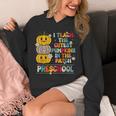 I Teach The Cutest Pumpkins Preschool Teacher Halloween Unisex Hoodie, funny design