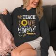 TEACH LOVE INSPIRE Teacher Sunflower Appreciation Unisex Hoodie, funny design TEACH LOVE INSPIRE Teacher Sunflower Appreciation Unisex Hoodie, funny design
