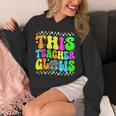 This Teacher 80s 90s Teachers's Day Glows Last Day Of School Unisex Hoodie, 90s Teacher Gifts, funny design This Teacher 80s 90s Teachers's Day Glows Last Day Of School Unisex Hoodie, 90s Teacher Gifts, funny design