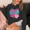 Teacher 90s Retro Colorful Teacher Of The 90s Back To School Unisex Hoodie, 90s Teacher Gifts, funny design Teacher 90s Retro Colorful Teacher Of The 90s Back To School Unisex Hoodie, 90s Teacher Gifts, funny design