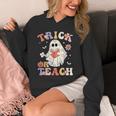 Teacher Halloween Trick Or Teach Floral Ghost Unisex Hoodie, funny design Teacher Halloween Trick Or Teach Floral Ghost Unisex Hoodie, funny design