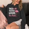 This Teacher Loves Her Flock Teaching Flamingo Girl Unisex Hoodie, funny design