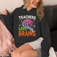 Teachers Love Brains Halloween 2025 Skeleton Costume Unisex Hoodie, funny design