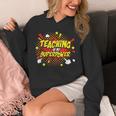 Teaching Is My Superpower Retro Comic Teacher Unisex Hoodie, funny design Teaching Is My Superpower Retro Comic Teacher Unisex Hoodie, funny design