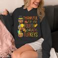 Thankful For My 4th Grade Turkey Thanksgiving Turkey Teacher Unisex Hoodie, 4th Grade Teacher Gifts, funny design
