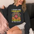 Thanksgiving I Teach Coolest Turkeys Teacher Fall Women Men Unisex Hoodie, funny design