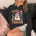 Trick Or Teach Cute Floral Ghost Teacher Halloween Costume Unisex Hoodie, funny design Trick Or Teach Cute Floral Ghost Teacher Halloween Costume Unisex Hoodie, funny design