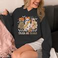 Trick Or Teach Groovy Teacher Halloween Floral Ghost Unisex Hoodie, Groovy Teacher Gifts, funny design