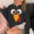 Turkey Face Halloween Costume Thanksgiving Teacher Nurse Unisex Hoodie, funny design