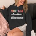 Vintage Teacher Knows More Than She Says Outfit Definition Unisex Hoodie, funny design Vintage Teacher Knows More Than She Says Outfit Definition Unisex Hoodie, funny design