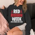 We Wear Red For Red Ribbon Week Awareness Mothers Teachers Unisex Hoodie, funny design We Wear Red For Red Ribbon Week Awareness Mothers Teachers Unisex Hoodie, funny design