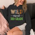 Wild About 3rd Grade Teacher Student Third Grade Zoo Safari Men Women Girls Kids Unisex Hoodie, funny design