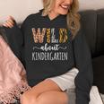Wild About Kindergarten Teacher Leopard Print Unisex Hoodie, funny design Wild About Kindergarten Teacher Leopard Print Unisex Hoodie, funny design