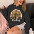 Wild About Reading Teacher Back To School Leopard Rainbow Unisex Hoodie, funny design Wild About Reading Teacher Back To School Leopard Rainbow Unisex Hoodie, funny design