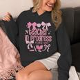Women Teacher In Progress Coquette Pink Bow Future Teacher Unisex Hoodie, Future Teacher Gifts, funny design