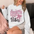 4th Fourth Grade Vibes Back To School Coquette Teacher Girl Unisex Hoodie, 4th Grade Teacher Gifts, funny design