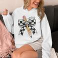 Back To School Hello Fifth Grade Teacher Coquette Pencil Bow Unisex Hoodie, funny design
