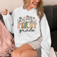 First Grade Teacher Wildflower Back To School Floral Outfits Unisex Hoodie, First Grade Teacher Gifts, funny design First Grade Teacher Wildflower Back To School Floral Outfits Unisex Hoodie, First Grade Teacher Gifts, funny design