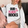 Our Flock Rocks Flamingo Mother's Day Teacher Unisex Hoodie, funny design Our Flock Rocks Flamingo Mother's Day Teacher Unisex Hoodie, funny design